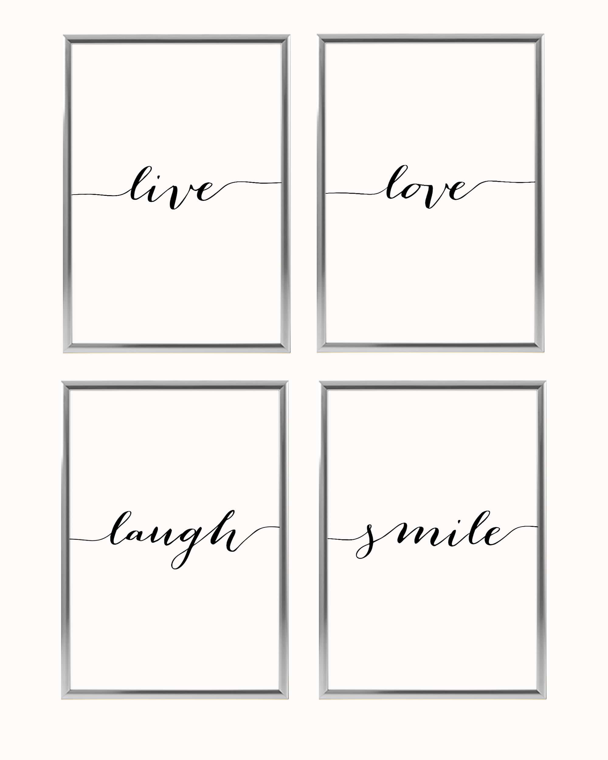 Live Love Laugh Poster Set Sets Heimlich – Poster